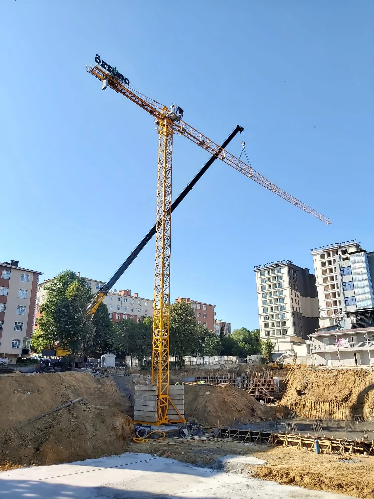 Kule vinc gokyuzu perspektifi