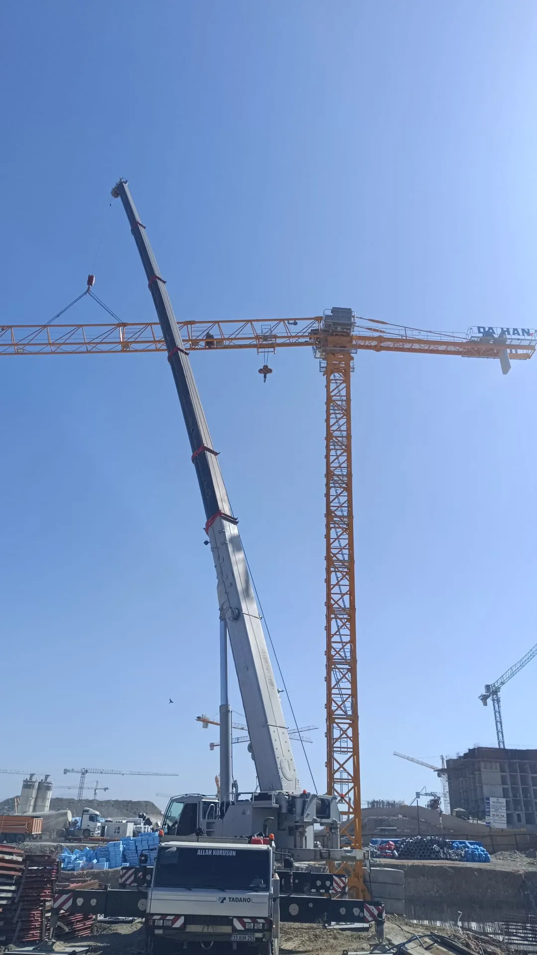 Dahan kule vinc montaj calismasi